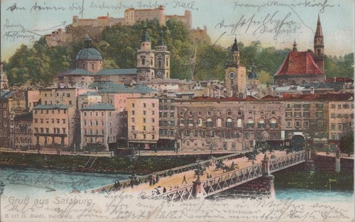 Gruß aus salzburg dom - ak,