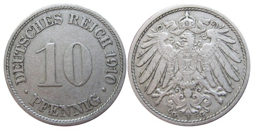 10 pfennig kaiserreich - j,