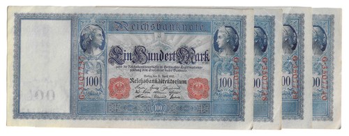 100 mark 1910 ro43b - ro43b, serie