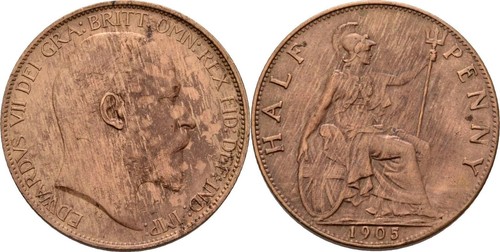 Großbritannien penny 1905 - 1/2,