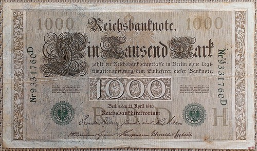 1000 mark reichsbanknote - mark,